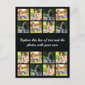 フォトコラージュと文字アナウンスの個人用設定 案内ポストカード (正面)