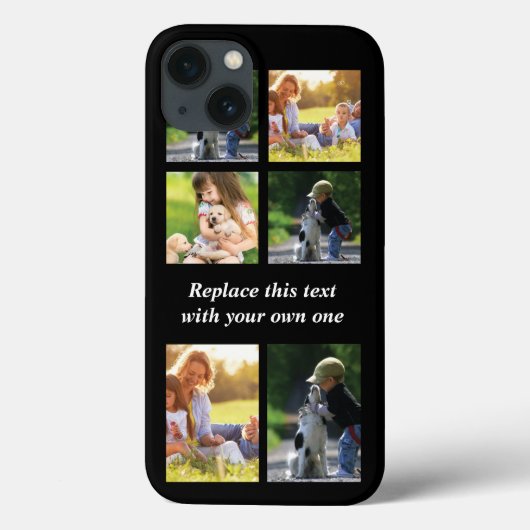 フォトコラージュと文字ケースメイトフォンのカスタマイズ Case-Mate iPhoneケース (裏面)
