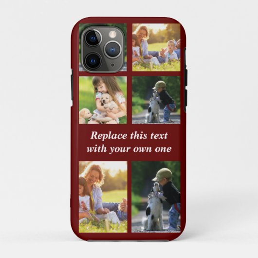 フォトコラージュと文字ケースメイトフォンのカスタマイズ Case-Mate iPhoneケース (裏面)