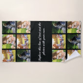 フォトコラージュと文字ビーチタオル ビーチタオル (正面)