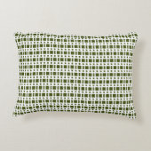 フォトコラージュと5写真グリーンとホワイトナナ アクセントクッション (裏面)