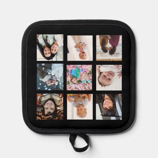 フォトコラージュと9つの写真 鍋敷き (正面)