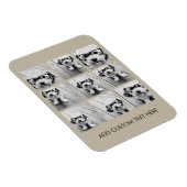 フォトコラージュと9つの正方形の写真 – Taupe マグネット (右側)