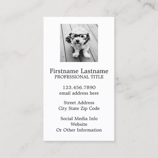 フォトコラージュと9つの正方形の写真 – Taupe 名刺 (裏面)