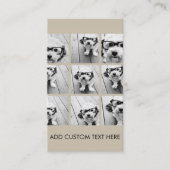 フォトコラージュと9つの正方形の写真 – Taupe 名刺 (正面)