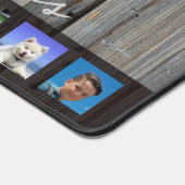 フォトコラージュのウッドルックファミリー名 デスクマット (コーナー)