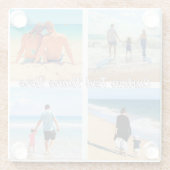 フォトコラージュのガラスコースターとカスタム文字 ガラスコースター (裏面)