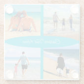 フォトコラージュのガラスコースターとカスタム文字 ガラスコースター (裏面)