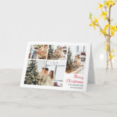 フォトコラージュのクリスマスカード カード (黄色い花)