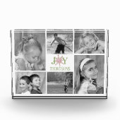 フォトコラージュのクリスマスパーソナライズされた フォトブロック (正面)