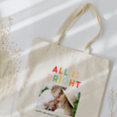 フォトコラージュのクリスマスレインボーカラフルブライトホー トートバッグ