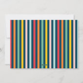 フォトコラージュのクリスマスレインボーカラフルブライト シーズンカード (裏面)