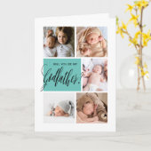 フォトコラージュのゴッドファーザー提案 カード (黄色い花)