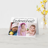 フォトコラージュのゴッドマザー提案 カード (黄色い花)