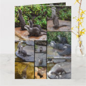 フォトコラージュのジャンボグリーティング カード (黄色い花)