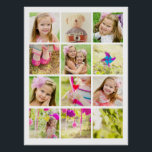 フォトコラージュのテンプレート パーソナライズされた ポスター<br><div class="desc">このポスターを素敵な形見に変えなさい。12枚の写真のスロットがお気に入りのある。</div>