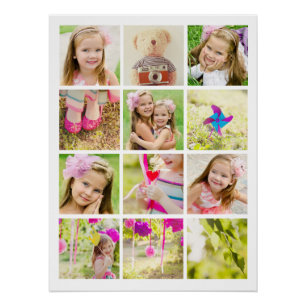 フォトコラージュのテンプレート パーソナライズされた ポスター