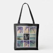 フォトコラージュのトートバッグと名前をカスタムするモノグラム トートバッグ (裏面)