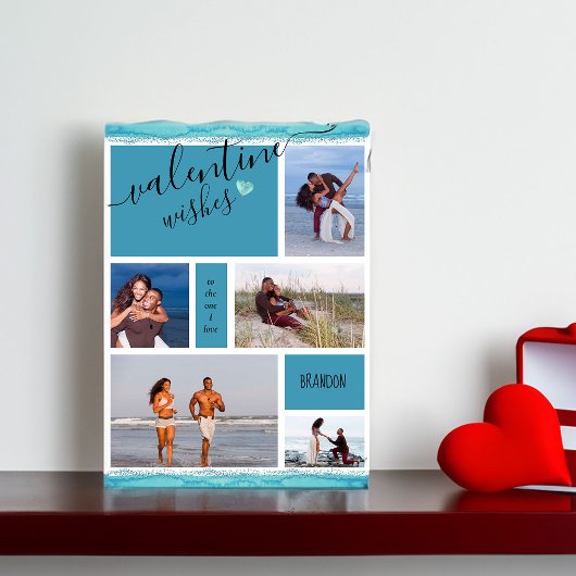 フォトコラージュのバレンタインが愛するバレンタイン シーズンカード