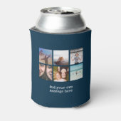 フォトコラージュのパーソナライズデザイン独自のアップロードイメージ 缶クーラー (缶裏面)