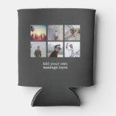 フォトコラージュのパーソナライズデザイン独自のアップロードイメージ 缶クーラー (正面)