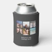 フォトコラージュのパーソナライズデザイン独自のアップロードイメージ 缶クーラー (缶裏面)