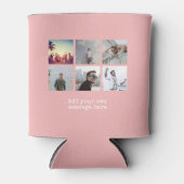 フォトコラージュのパーソナライズデザイン独自のアップロードイメージ 缶クーラー (正面)