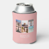 フォトコラージュのパーソナライズデザイン独自のアップロードイメージ 缶クーラー (缶裏面)