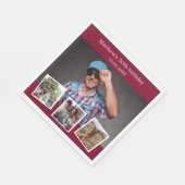 フォトコラージュのブルゴーニュ誕生日パーティー スタンダードランチョンナプキン (角)