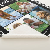 フォトコラージュのペットファミリー シェルパブランケット (3/4)