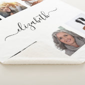 フォトコラージュのホワイトネームスクリプト シェルパブランケット (3/4)