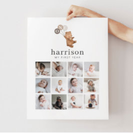 フォトコラージュのポスター – Bear Brown 3バルーン ポスター