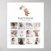 フォトコラージュのポスター – Bear Brown 3バルーン ポスター (正面)