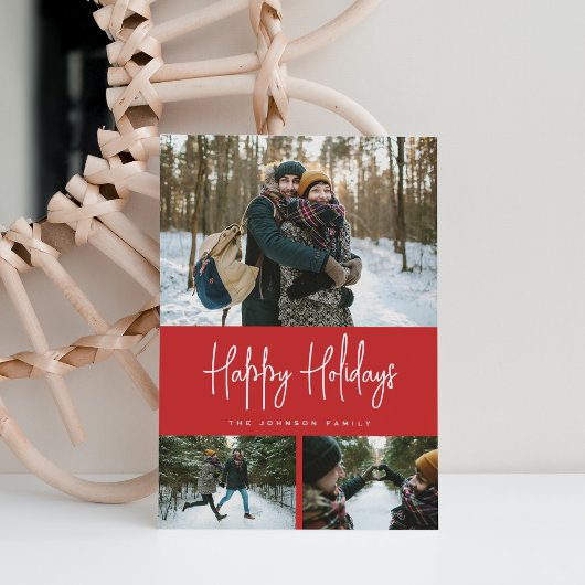 フォトコラージュのミニマルモダンリスト シーズンカード