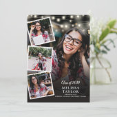 フォトコラージュのライト5件の卒業発表 招待状 (スタンド正面)