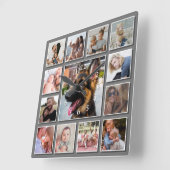 フォトコラージュの作成 スクエア壁時計 (傾斜)