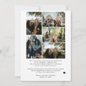 フォトコラージュの卒業生の台本のモダン卒業 案内状 (裏面)