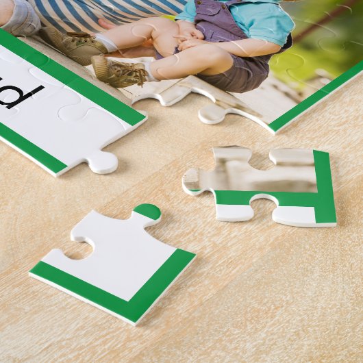 フォトコラージュの原色パーソナライズされた ジグソーパズル (側面)