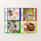 フォトコラージュの原色パーソナライズされた ジグソーパズル (横)