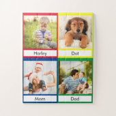 フォトコラージュの原色パーソナライズされた ジグソーパズル (縦)