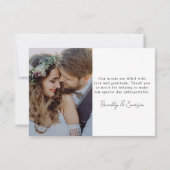 フォトコラージュの愛感謝していとの結婚サンキューカード サンキューカード (裏面)