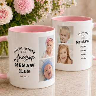 フォトコラージュの素敵なMEMAWマグカップ マグカップ