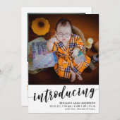 フォトコラージュの紹介ベビー誕生 案内状 (正面/裏面)