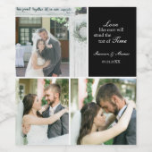 フォトコラージュの結婚ワインラカスタムベル3つ ワインラベル (シングルラベル)