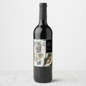 フォトコラージュの結婚ワインラカスタムベル3つ ワインラベル (正面)