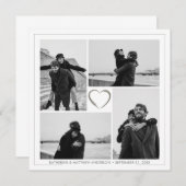 フォトコラージュの結婚記念日のグリーティングカード4 (正面/裏面)