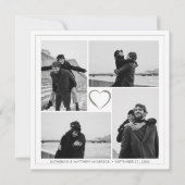 フォトコラージュの結婚記念日のグリーティングカード4 (正面)