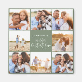 フォトコラージュの緑の母親ガーリーの日 マグネット (正面)