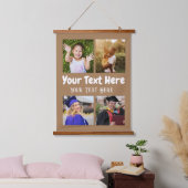 フォトコラージュの茶色の背景4 吊り下げ型タペストリー (寝室)