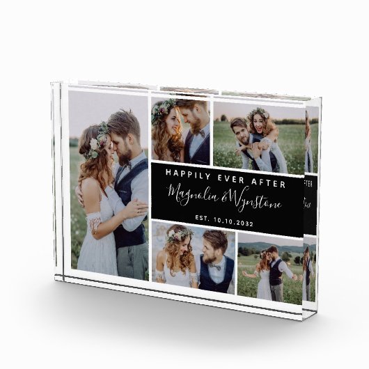 フォトコラージュの記念結婚品を楽しく フォトブロック (右)